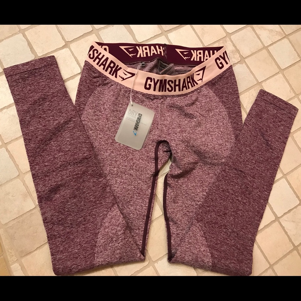 Gymshark Flex Leggings Dark Ruby/blush nude